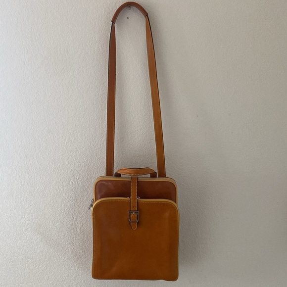 TimeResistance  Women’s Convertible Leather Backpack Shoulder Bag.Made in Italy main image 11